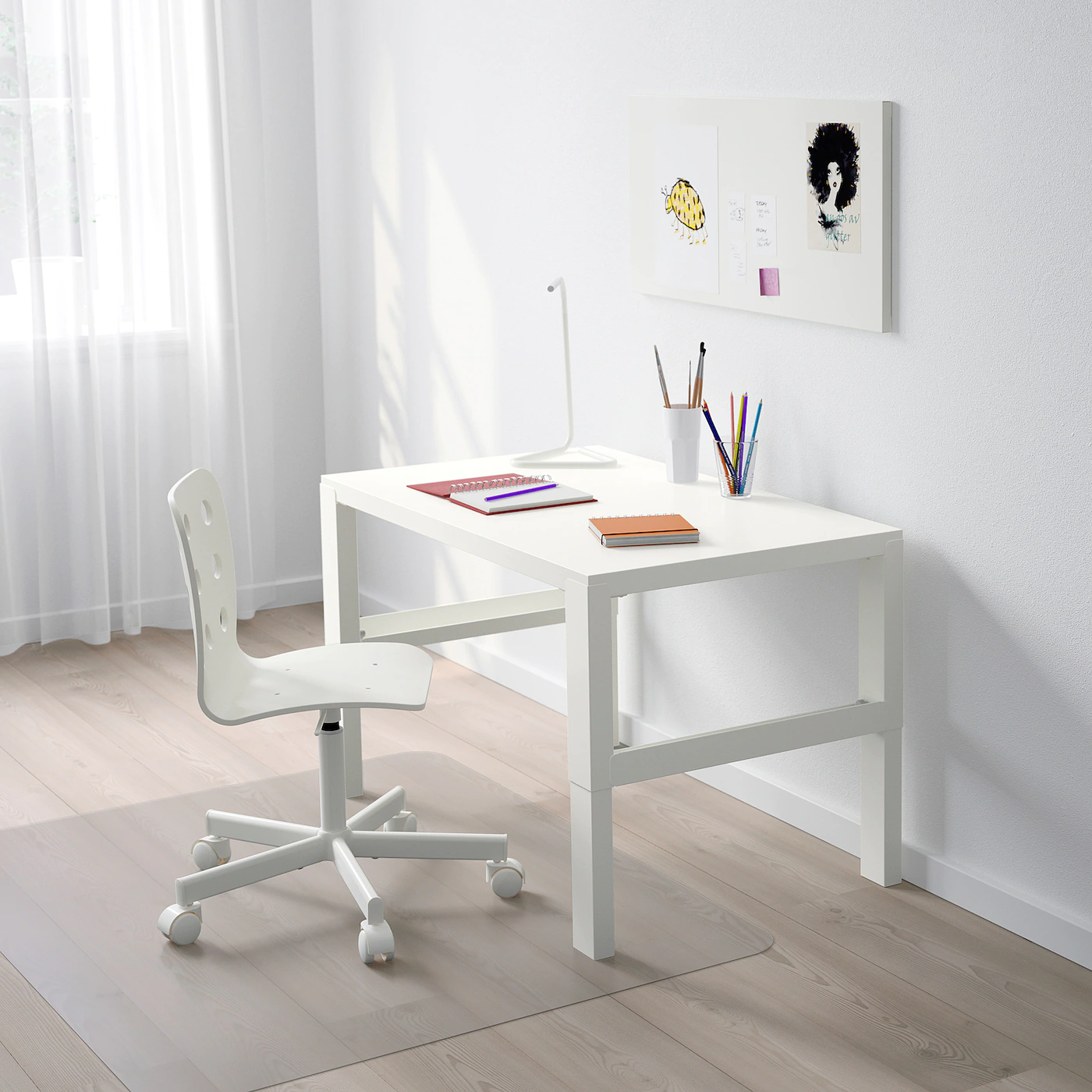 IKEA PÅHL Desk White 37 3/4x22 7/8 " - Image 6