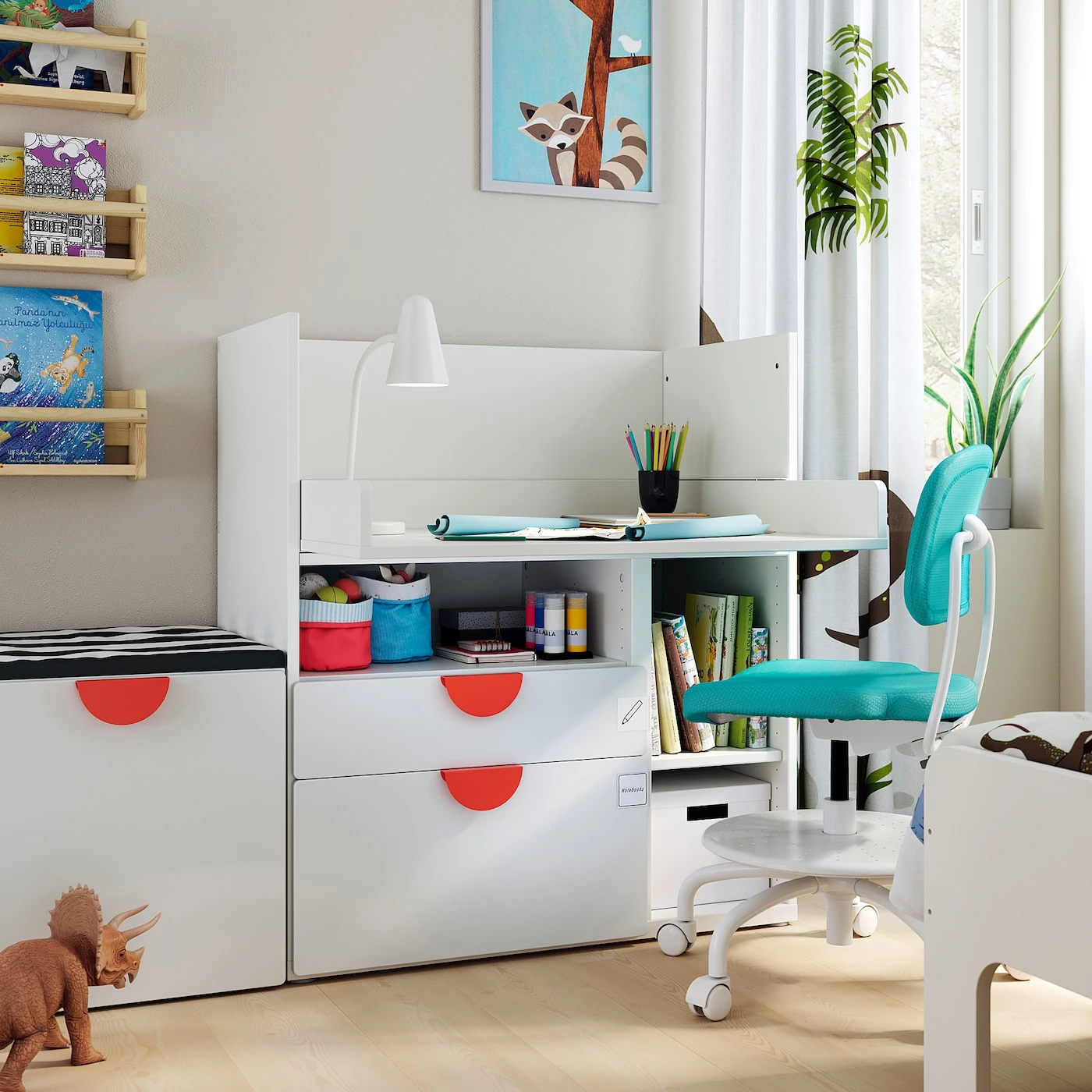 IKEA SMÅSTAD Desk White White/with 2 Drawers 35 3/8x31 1/2x39 3/8 " - Image 2