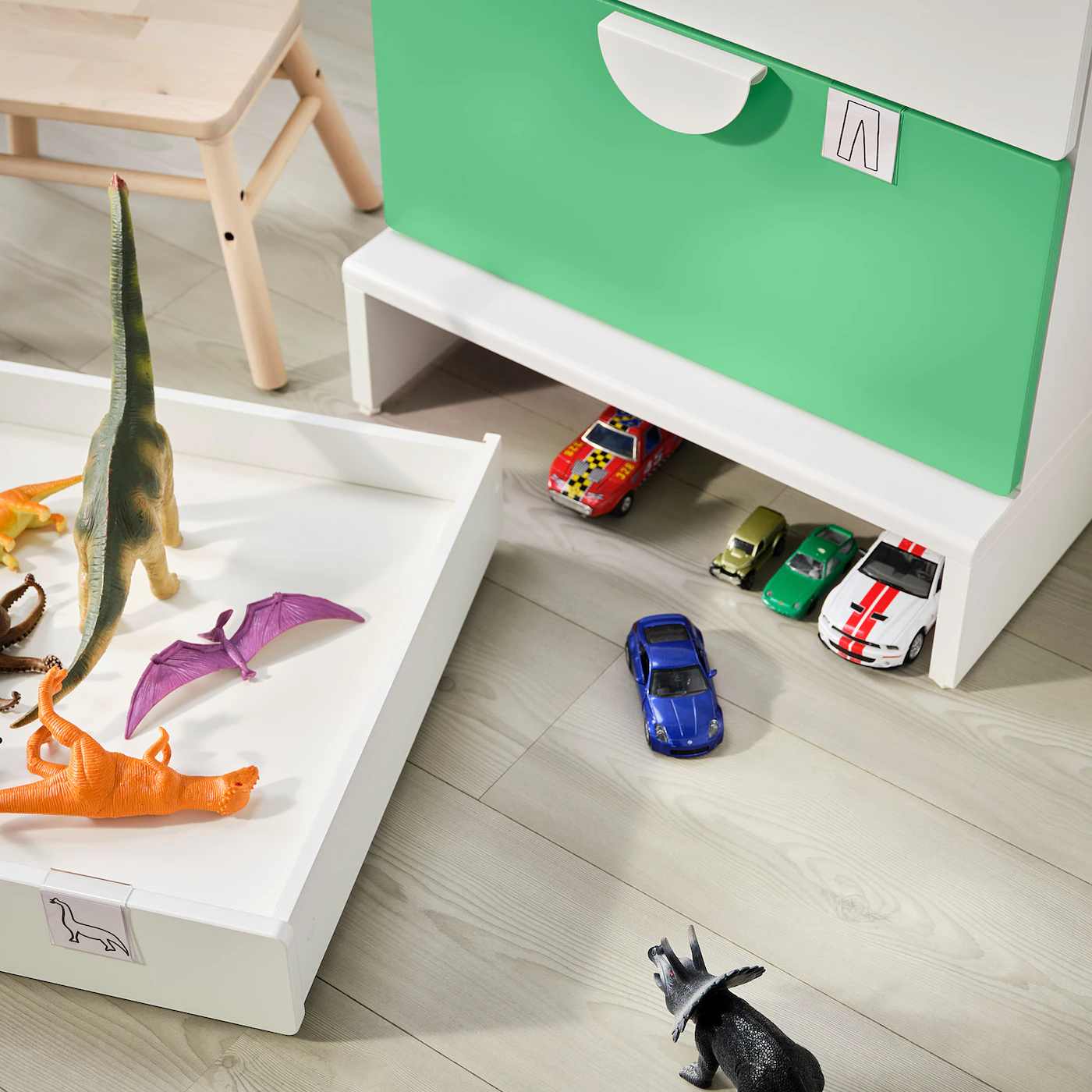 IKEA SMÅSTAD / UPPFÖRA 6drawer Chest White/green 23 5/8x24 3/4x53 1/2 " - Image 3