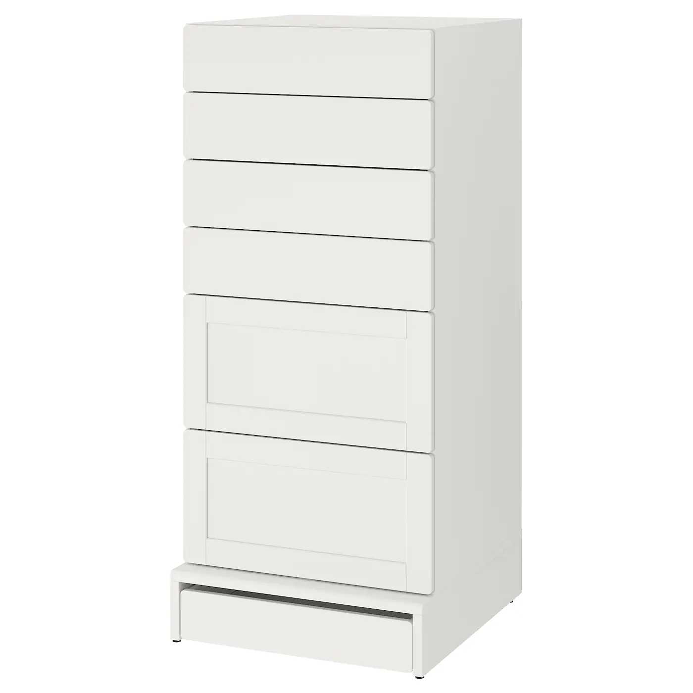 IKEA SMÅSTAD / UPPFÖRA 6drawer Chest White With Frame 23 5/8x24 3/4x53 1/2 "