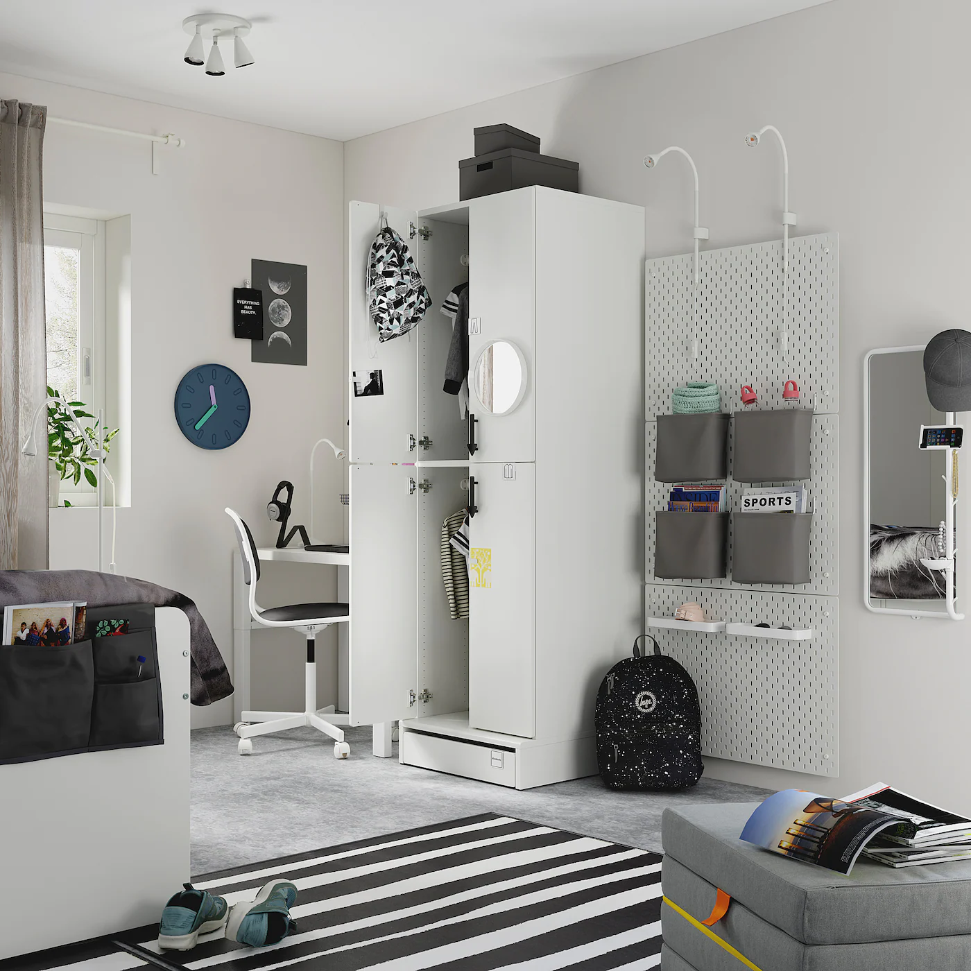 IKEA SMÅSTAD / UPPFÖRA Wardrobe White Pale Pink/with 2 Clothes Rails 23 5/8x24 3/4x77 1/8 " - Image 8