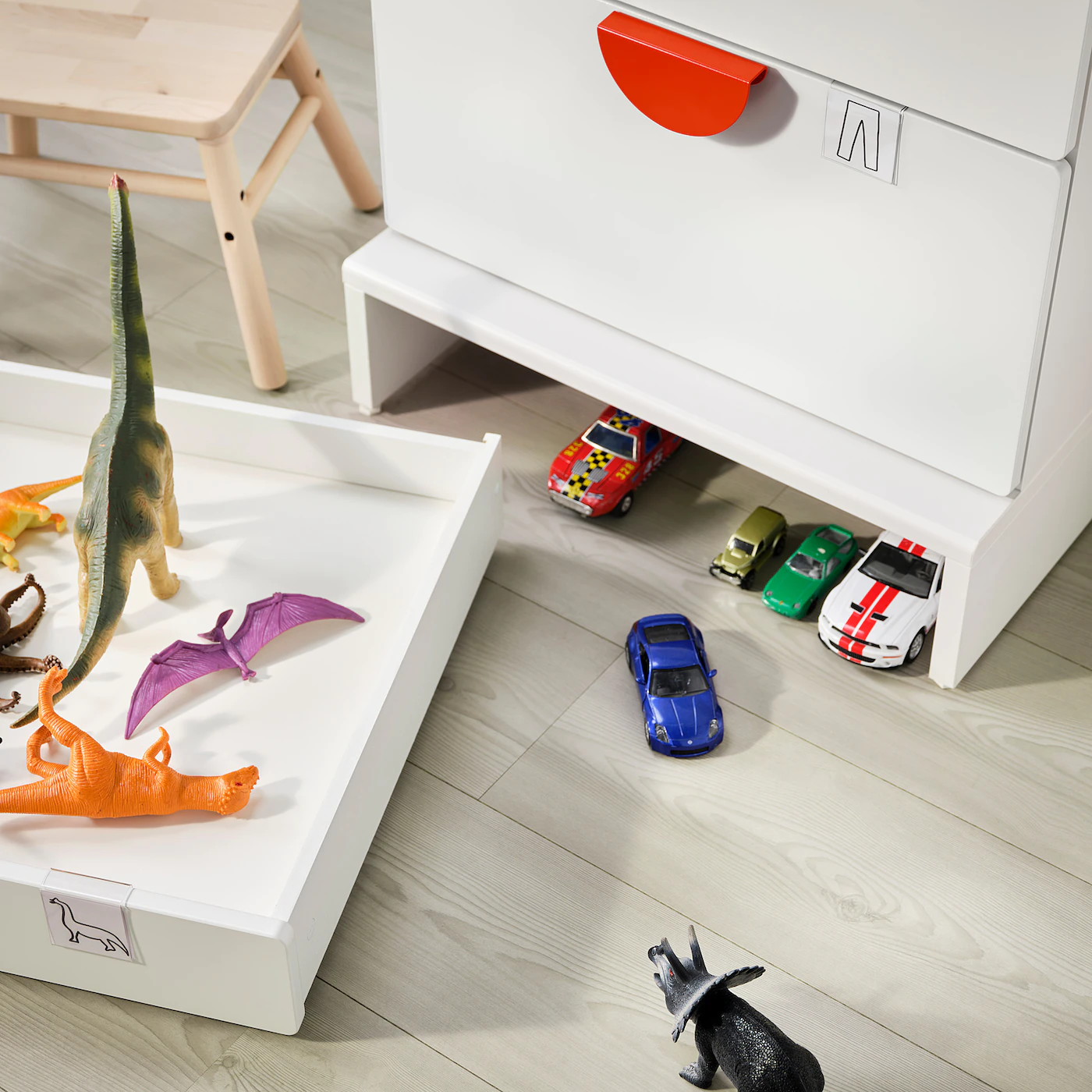 IKEA SMÅSTAD / UPPFÖRA Wardrobe White Pale Pink/with 3 Drawers 23 5/8x24 3/4x77 1/8 " - Image 7