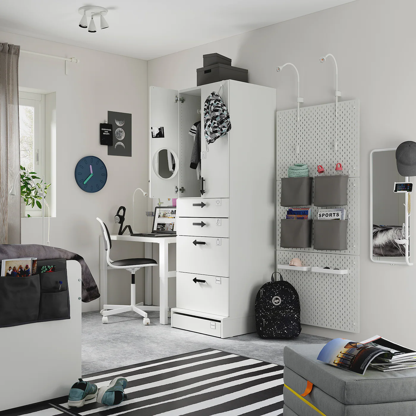 IKEA SMÅSTAD / UPPFÖRA Wardrobe White Pale Pink/with 4 Drawers 23 5/8x24 3/4x77 1/8 " - Image 6