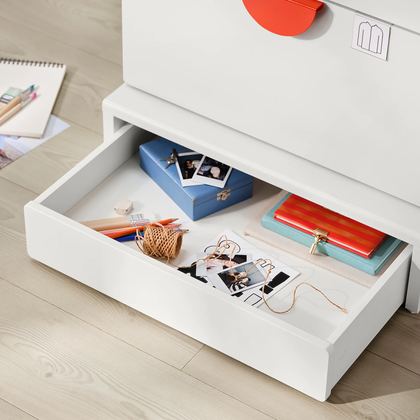 IKEA SMÅSTAD / UPPFÖRA Wardrobe White With Frame/with 3 Drawers 23 5/8x24 3/4x77 1/8 " - Image 7