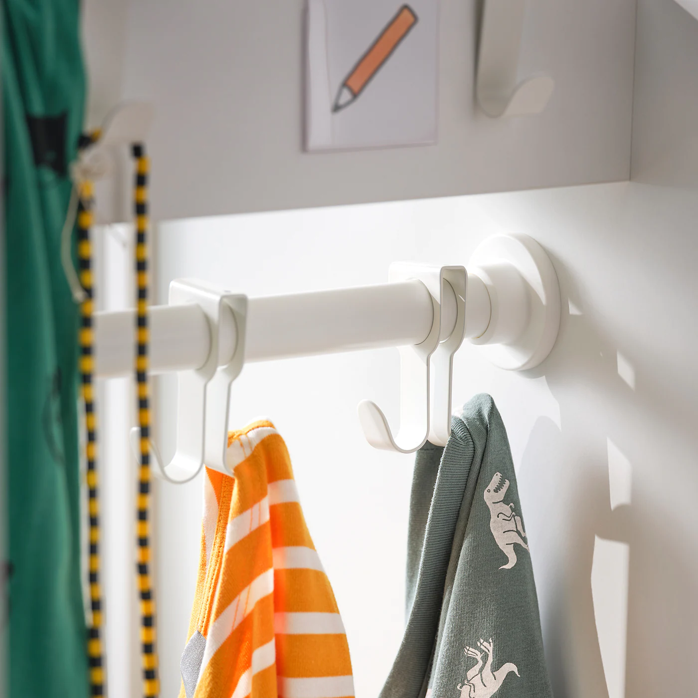 IKEA SMÅSTAD Wardrobe With Pullout Unit White/cork With Clothing Rod 23 5/8x22 1/2x77 1/8 " - Image 5