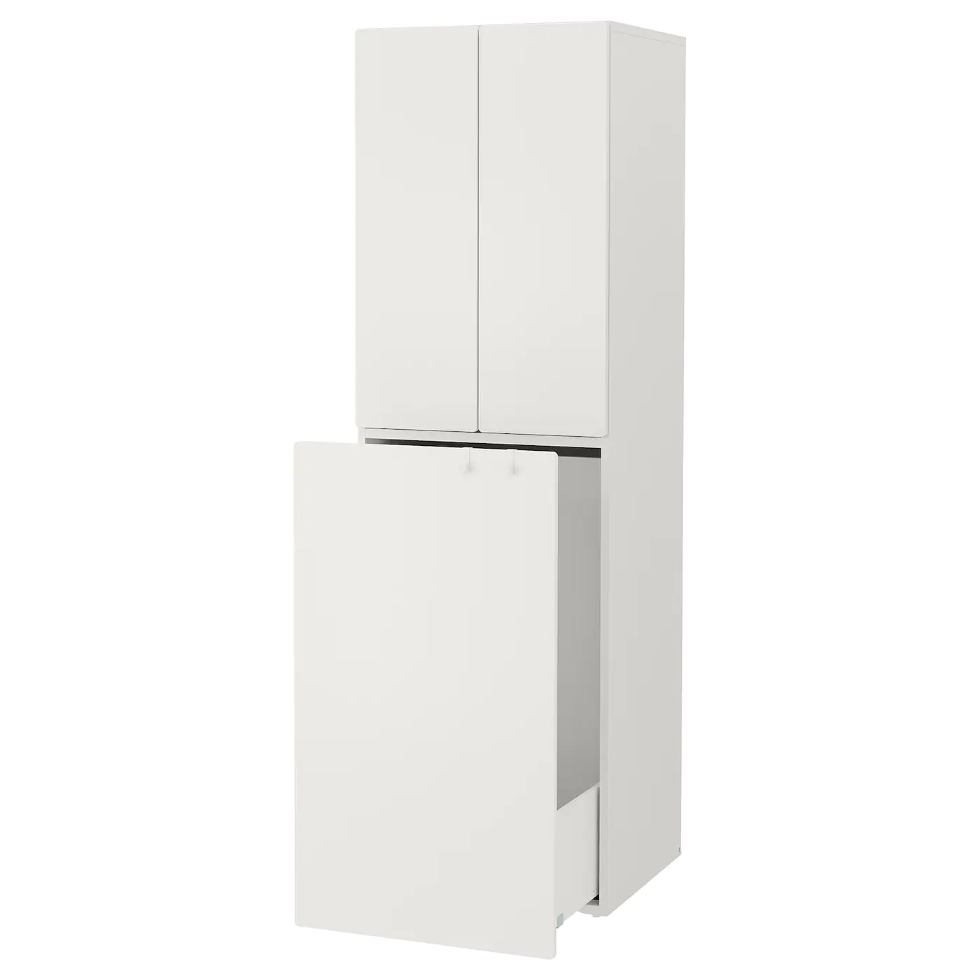 IKEA SMÅSTAD Wardrobe With Pullout Unit White White/with Clothing Rod 23 5/8x22 1/2x77 1/8 "