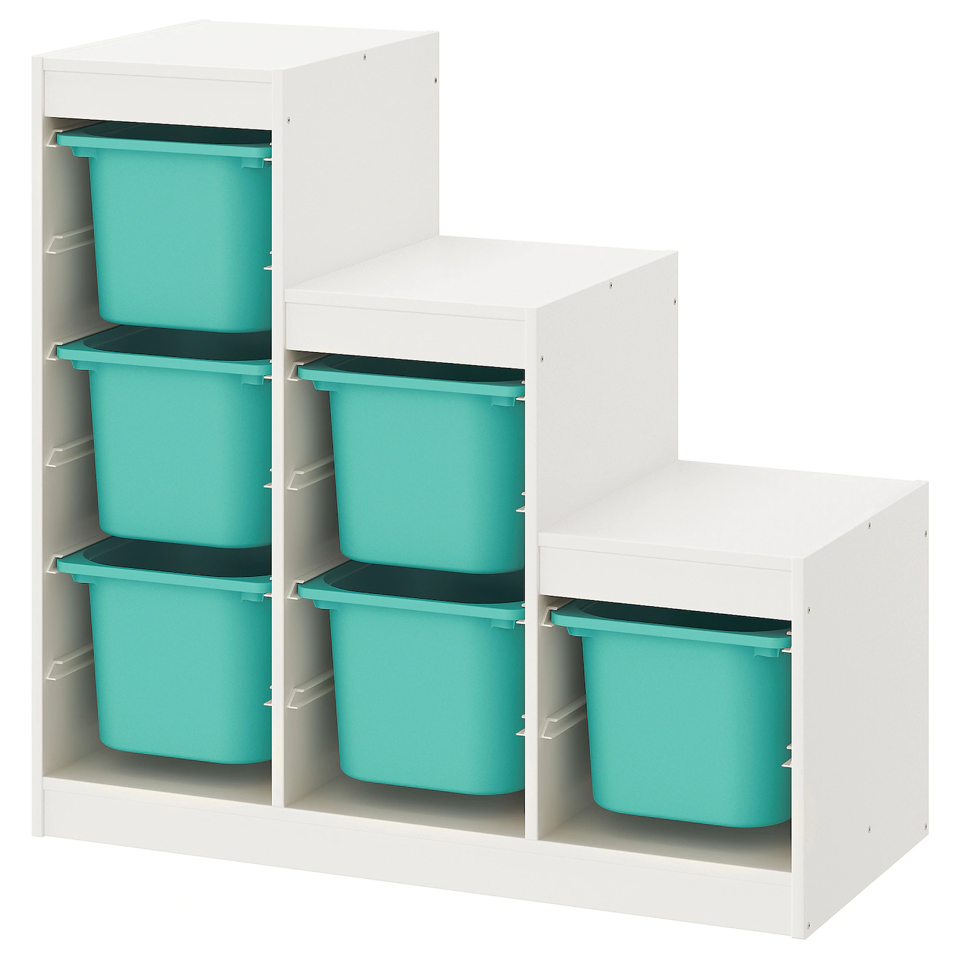 IKEA TROFAST Storage Combination White/turquoise 39x17 3/8x37 "