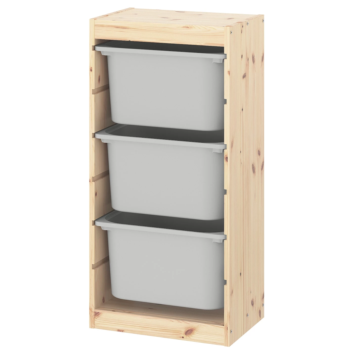 IKEA TROFAST Storage Combination With Boxes Light White Stained Pine/turquoise 17 3/8x11 3/4x35 7/8 " - Image 4