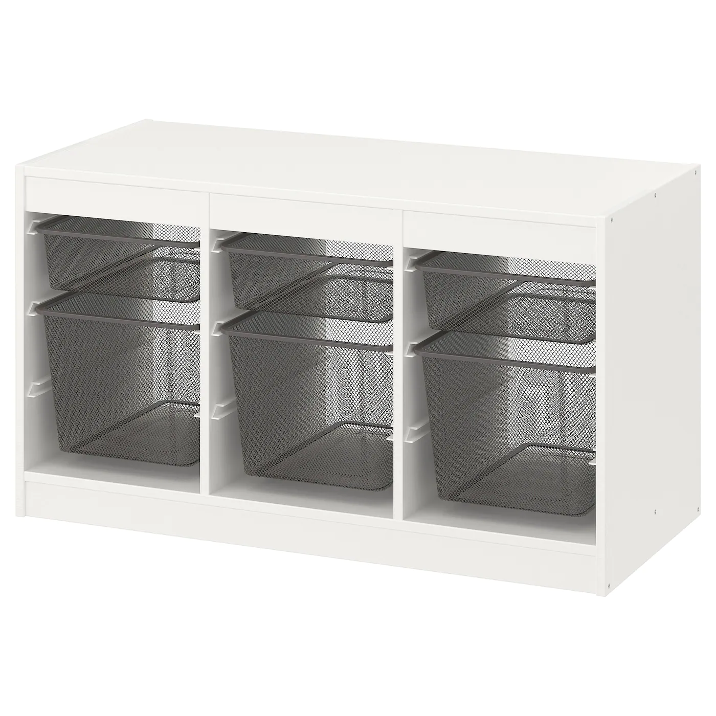 IKEA TROFAST Storage Combination With Boxes White/dark Gray 39x17 3/8x22 "