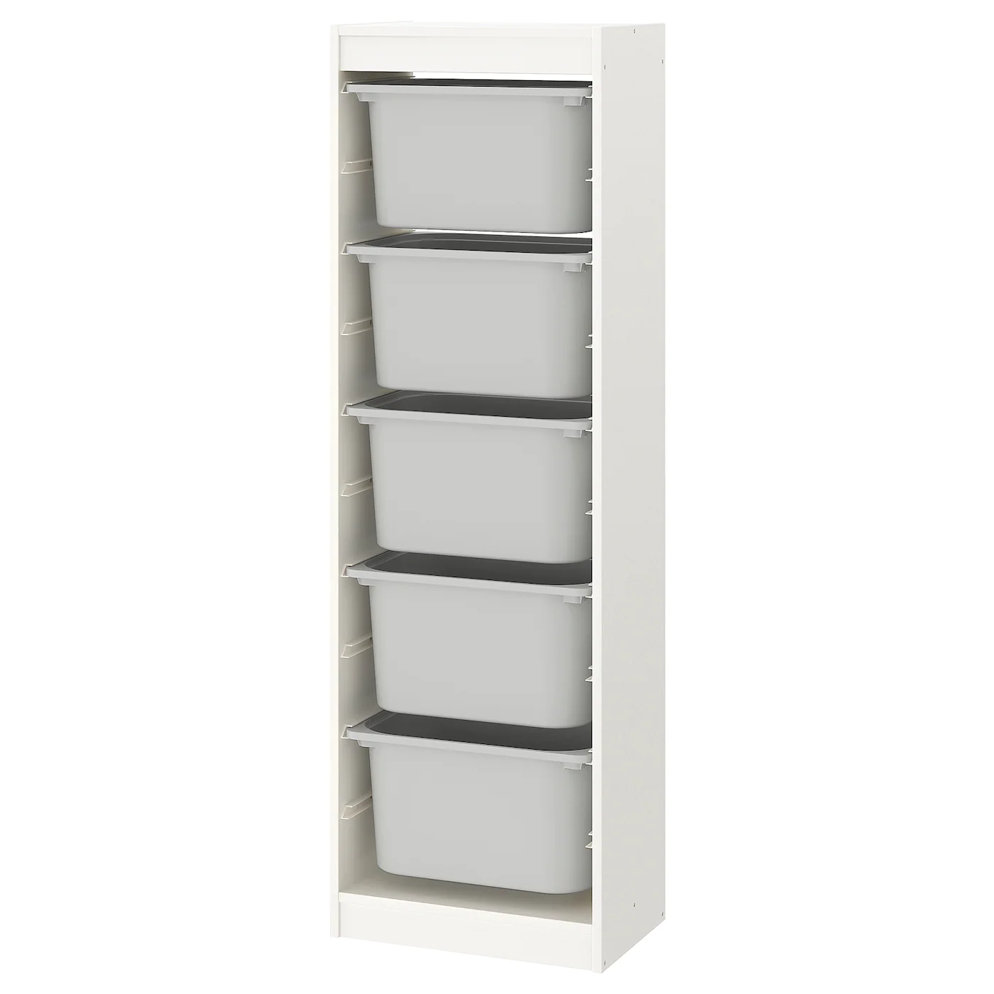 IKEA TROFAST Storage Combination With Boxes White/gray 18 1/8x11 3/4x57 1/8 "