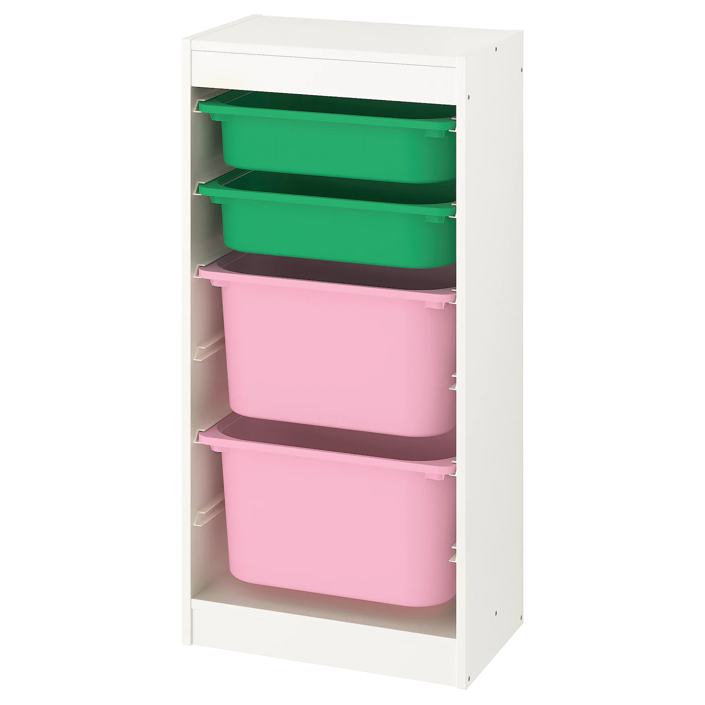 IKEA TROFAST Storage Combination With Boxes White/white Gray 18 1/8x11 3/4x37 " - Image 4