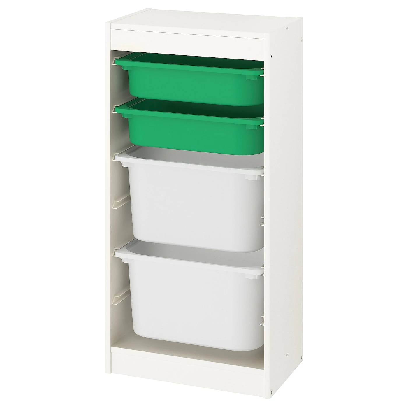 IKEA TROFAST Storage Combination With Boxes White/white Gray 18 1/8x11 3/4x37 " - Image 5