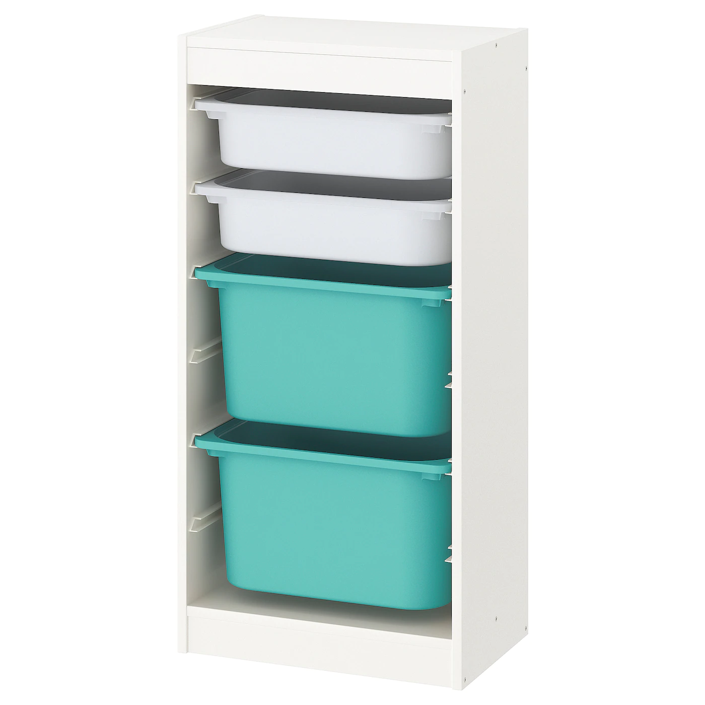 IKEA TROFAST Storage Combination With Boxes White/white Gray 18 1/8x11 3/4x37 " - Image 8