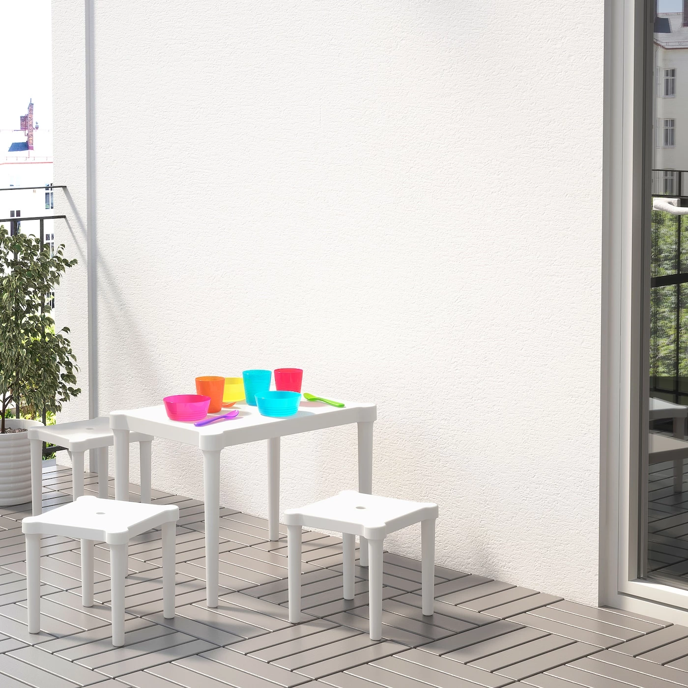 IKEA UTTER Children's Table Indoor/outdoor/white - Image 4